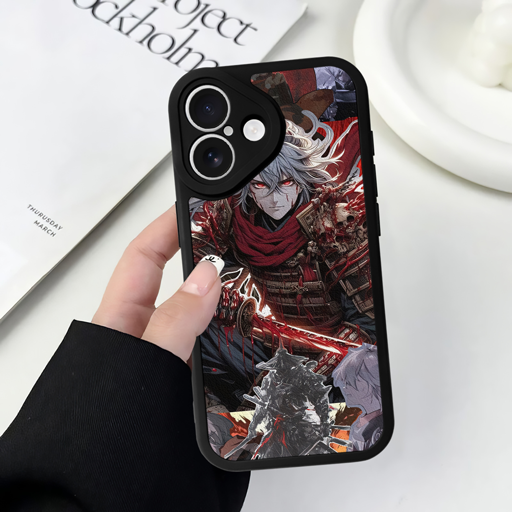 （画像用） 刀剣乱舞 Touken Ranbu 【iPhone 16シリーズ対応】シリコンスマホケース（レザー調） 材質：シリコン